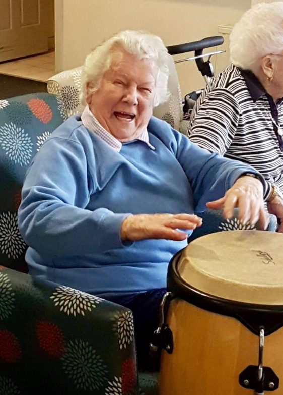 Resident at Cranbourne plays drums