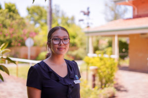 Aged care employee at Regis Weston in Perth.