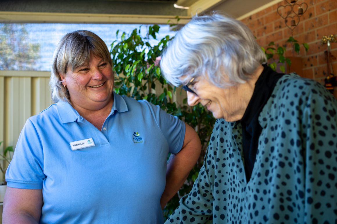 Regis carer with client
